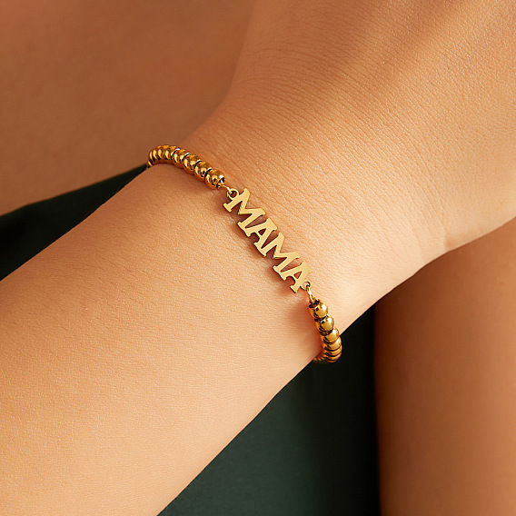 304 из нержавеющей стали ссылка браслеты, круглые браслеты из бисера для женщин