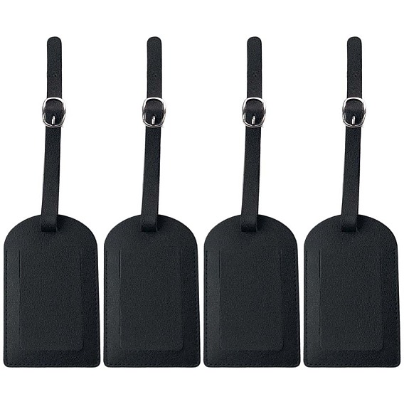 Багажная бирка из искусственной кожи 4шт., с застежкой железа, этикетки для путешествий, бирки с именами чемоданов