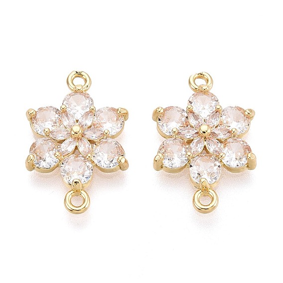Латунные подвески из прозрачного кубического циркония, цветок ссылки, долговечный