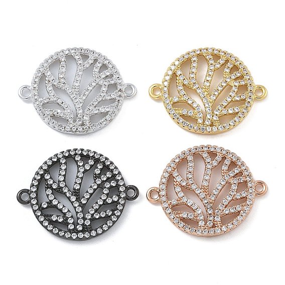 Стойка покрытие латунь микропаве прозрачный кубический цирконий плоский круглый с елочкой подвески-соединители, долговечный, без кадмия и без свинца