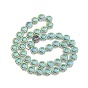 Half Plated Electroplate Glass Transparent Beads Strands, Flower