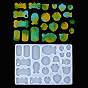 Bone & Fish & Heart DIY Silicone Pendant Molds, Resin Casting Molds, for UV Resin & Epoxy Resin Craft Making