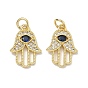 Латунные микро проложить кубического циркония подвески, стойки покрытие, долговечный, без свинца и без кадмия, hamsa hand charms