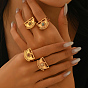 Кольца для женщин с микропаве из латуни и кубическими цирконами, вентилятор