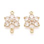 Латунные подвески из прозрачного кубического циркония, цветок ссылки, долговечный
