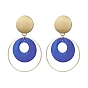 Natural Shell Dangle Earrings, Ring 304 Stainless Steel Stud Earring for Women