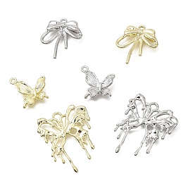 Подвески из сплава , бантик из ленты и подвески в виде бабочек