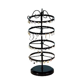 Iron Three Tiers Rotating Earring Display Stands, Earring Storage Tower Rack