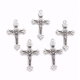 Tibetan Style Alloy Pendants, For Easter, Crucifix Cross