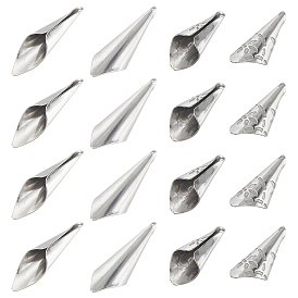 Unicraftale 20Pcs 2 Style 304 Stainless Steel Pendants, Calla Lily