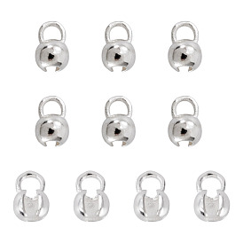 10 шт. 925 наконечники бусин из стерлингового серебра крышки для узлов