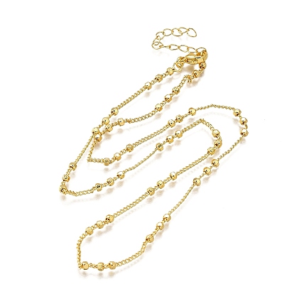 2.5мм латунные плоские круглые витые цепочки ожерелья, без свинца и без кадмия, долговечный, стойки покрытие