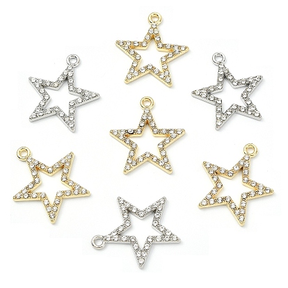 20шт 2 цветной сплав подвески со стразами, выдолбить звездные амулеты