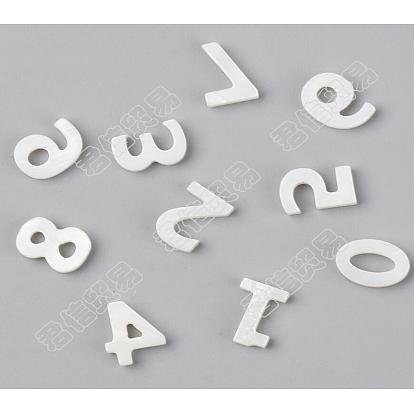Natural Freshwater Shell Beads, Top Drilled Beads, Number