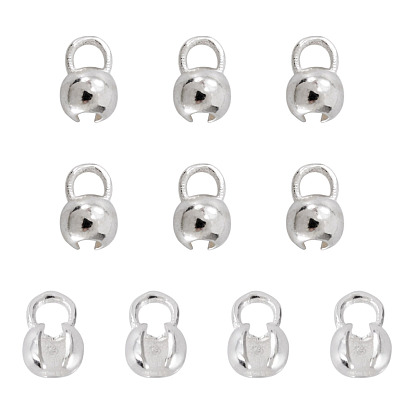 10 шт. 925 наконечники бусин из стерлингового серебра крышки для узлов