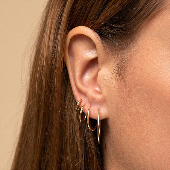 Серьги из 304 нержавеющей стали, серьги обруч для женщин, круглые кольца