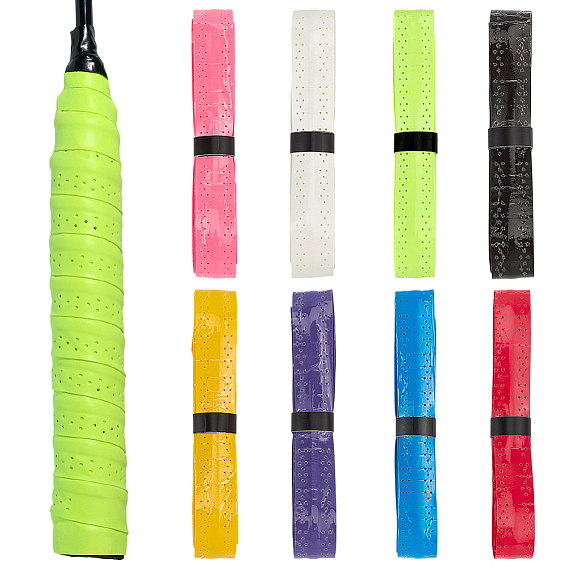 8 шт. 8 цвета противоскользящая лента для захвата ракетки для бадминтона и тенниса из искусственной кожи, лента для захвата ручки