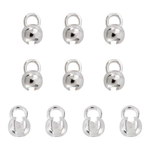 10 шт. 925 наконечники бусин из стерлингового серебра крышки для узлов