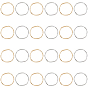 120Pcs 2 Colors Brass Linking Rings, Wave-Twisted Type
