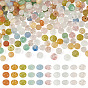 300Pcs 10 Styles Natural & Synthetic Mixed Gemstone Beads, Rondelle
