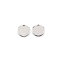 304 Stainless Steel Pendants, Flat Round with Moon & Star Pattern