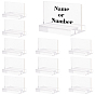 Transparent Acrylic Blank Place Sign & Base Holder Set, for Wedding, Party, Rectangle