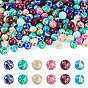 96 шт. 6 стили окрашенные натуральные и синтетические бусины из императорской яшмы, круглые