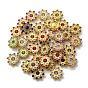 Acrylic Rhinetsone Cabochons, with ABS Plastic, Flat Back, Flower