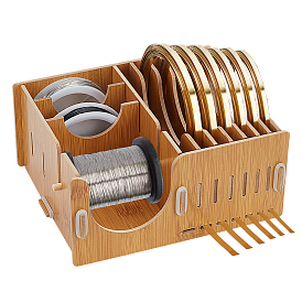 DIY Wooden Copper Foil Tape Dispenser, for Stained Art Tools Storage