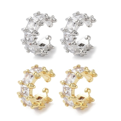 Женские серьги-манжеты из латуни с микропаве и цирконием, долговечный, без кадмия и без свинца