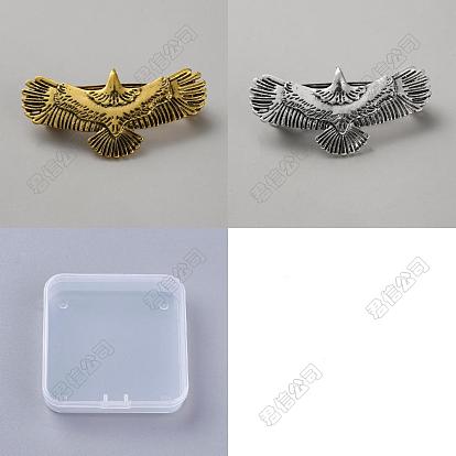 2pcs 2 pinces à cheveux à pression en alliage de couleurs, aigle, accessoires de cheveux pour femmes filles