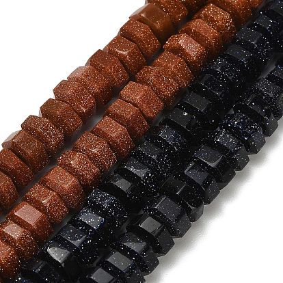 Синтетический драгоценный камень бисер нитей, граненые, шестиугольник