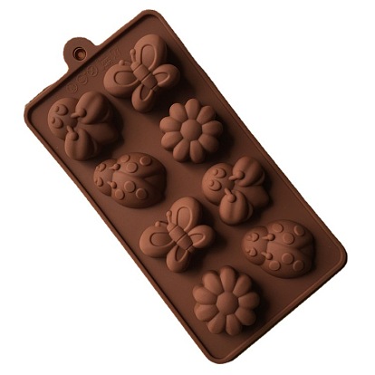 Flower & Bees & Butterfly DIY Silicone Molds, Fondant Molds, Resin Casting Molds, for Chocolate, Candy, UV Resin & Epoxy Resin Craft Making