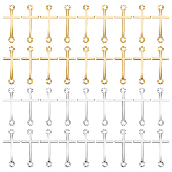 36Pcs Alloy Links/Connectors, Cadmium Free & Lead Free, Sideways Cross