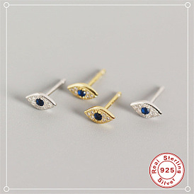 Devil Eye Stud Earrings: Classic, Minimalist and Versatile Silver Jewelry