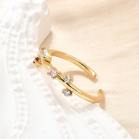 Манжеты из латуни с микро паве кубический цирконий для женщин, без кадмия, без никеля и без свинца, плоские круглые и квадратные и овальные