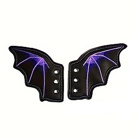 Halloween Imitation Leather Shoe Buckle for DIY Shoe Accessory, Wings