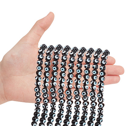 1 нити бусины ручной работы от сглаза лэмпворк нити, круглые