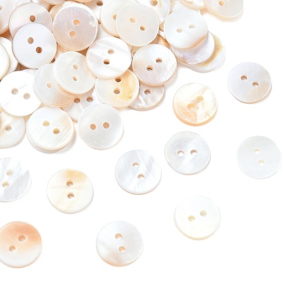 2 плоская круглая пуговица, 13x2 мм, отверстия: 2 мм, около 500 шт / мешок