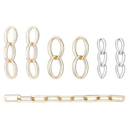 4 Styles Zinc Alloy Decorated Chain, Bag Replacement Ascccessories
