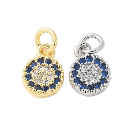 Латунные микро проложить кубического циркония прелести, без кадмия, без никеля и без свинца, плоские круглые прелести, с целью перехода в кольце