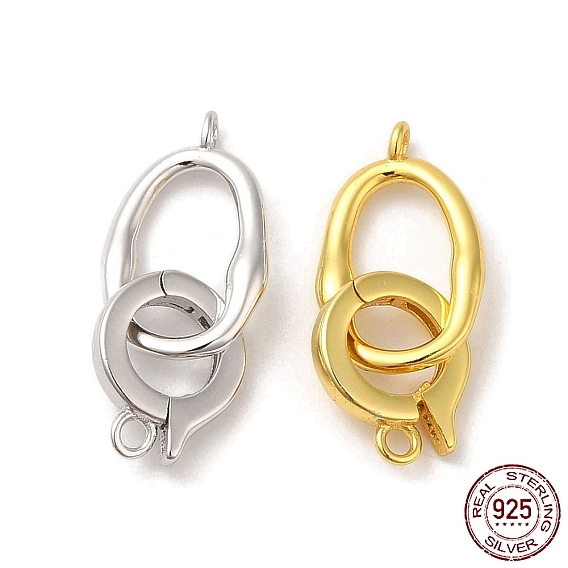 925 Стерлинговое серебро, овальные, с печатью 925