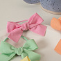 Cute Cream-colored Bow Hair Ties for Girls, Soft and Sweet Ponytail Holders