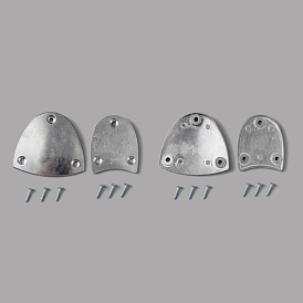Alloy Heel Plates, Shoe Heel Taps, Repair Sole Pad, with Iron Screw