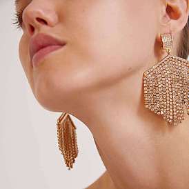 Geometric Tassel Earrings - Exaggerated, Stylish, Versatile, European and American Style.