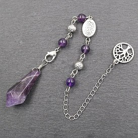 Маятники для биолокации с шестиугольным конусом из драгоценных камней, с чарами Древа Жизни, для лозоходства и гадания