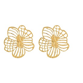 День святого Валентина 304 серьги-гвоздики из нержавеющей стали, преувеличенно полый цветок