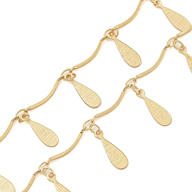 Латунные цепочки, подвески в форме капли, без кадмия, без никеля и без свинца, пайки, с катушкой