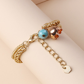 Chic Matte Flower Pendant Bracelet for Women - Unique Fashion Jewelry Accessory