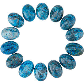 20 шт. кабошоны из натуральной яшмы, овальные, окрашенные